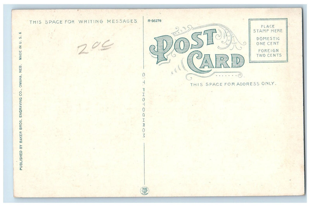 c1940s St. Joseph Hospital Chapel Interior Altar View Omaha Nebraska NE Postcard