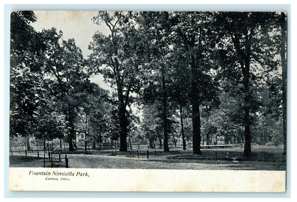 1907 Fountain Nimisilla Park, Canton Ohio OH Antique Unposted Postcard