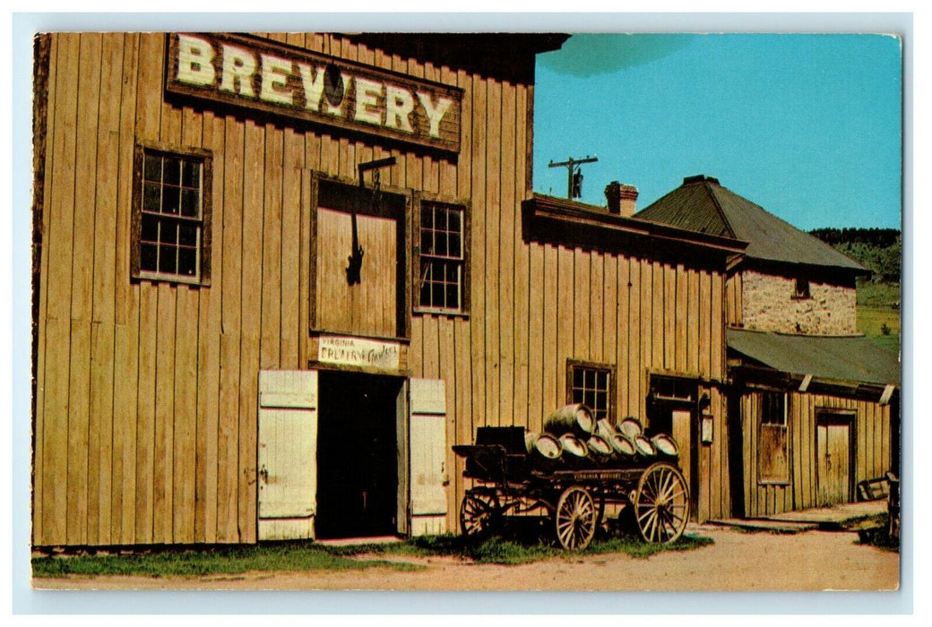 1968 Virginia City MO, The Oldest Brewery Gardens In Montana Vintage Postcard