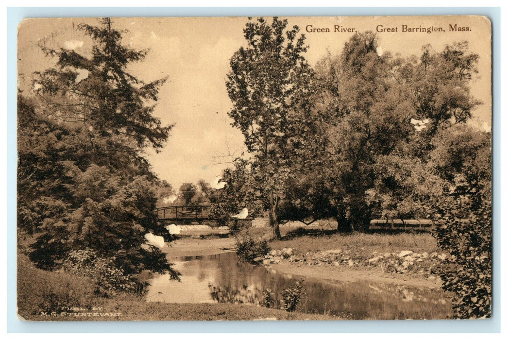1916 Green River, Great Barrington, Massachusetts MA Posted Postcard