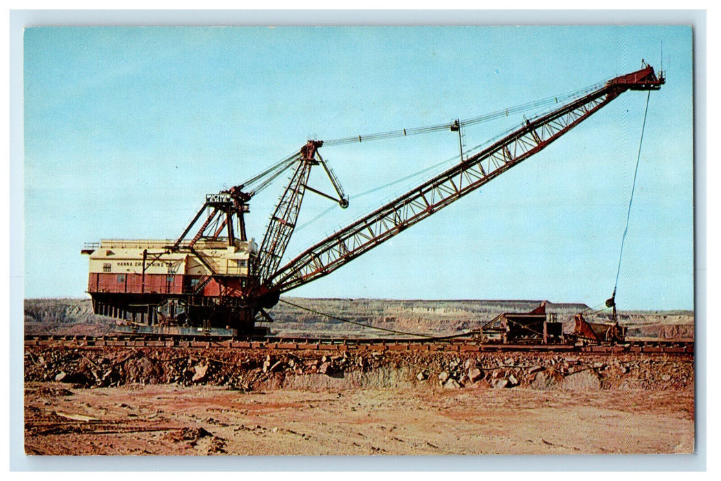 c1950s Giant Dragline Used in Minnesota's Iron Range MN Unposted Postcard