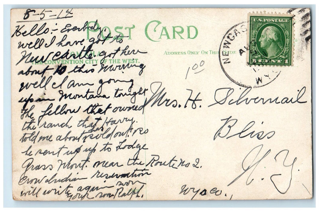 1912 Cattle Division Union Stock Yards South Omaha Nebraska NE Posted Postcard
