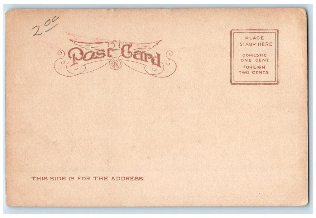 c1905s Burlington Depot Exterior Train Locomotor View Omaha Nebraska NE Postcard