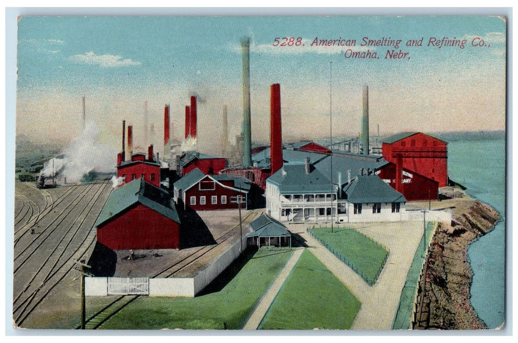 c1910s American Smelthing Of Refining Company Omaha Nebraska NE Posted Postcard