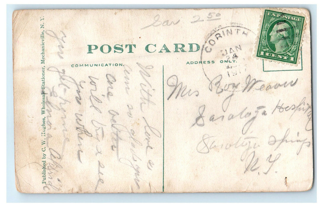 1917 Episcopal Church, Schuylerville, New York NY Antique Posted Postcard