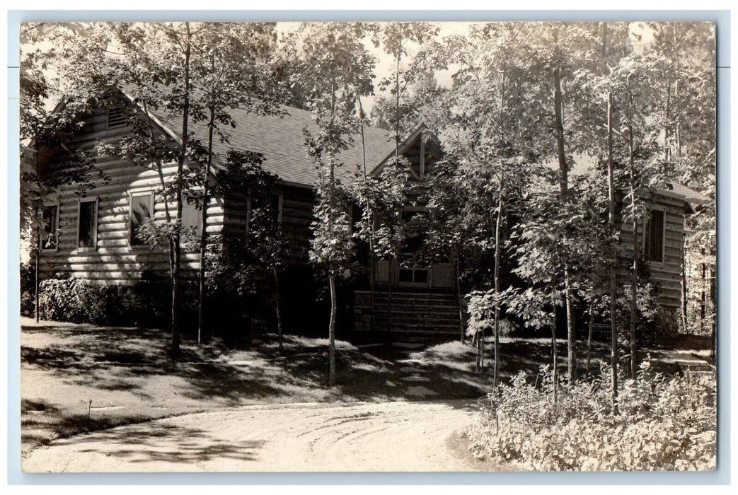 1941 Residential Cabin Minocqua Wisconsin WI RPPC Photo Posted Postcard