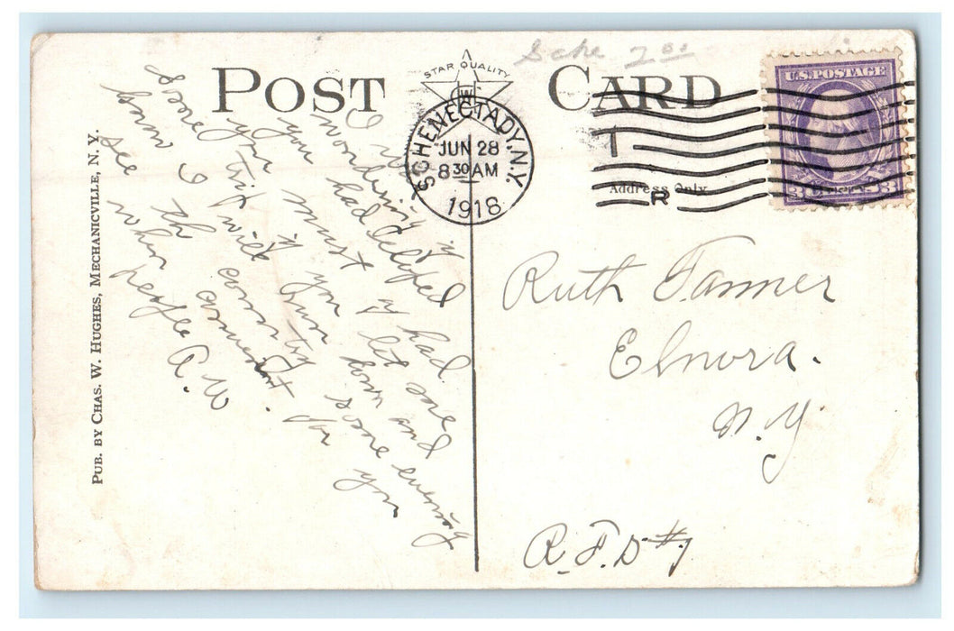 1918 Rugby Road, Schenectady, New York NY Antique Posted Postcard