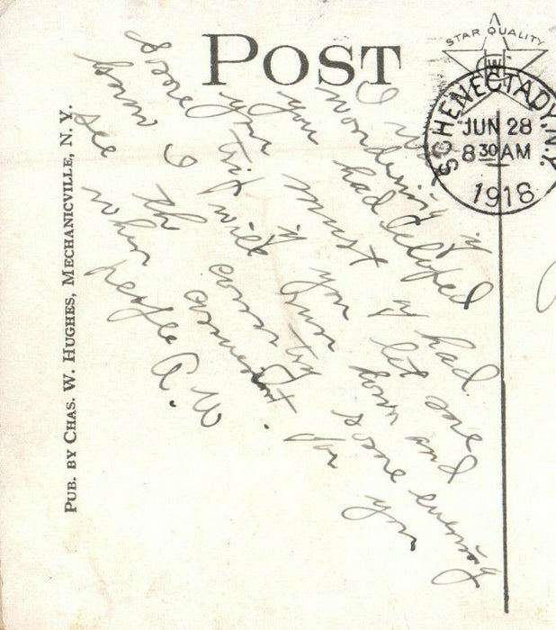 1918 Rugby Road, Schenectady, New York NY Antique Posted Postcard