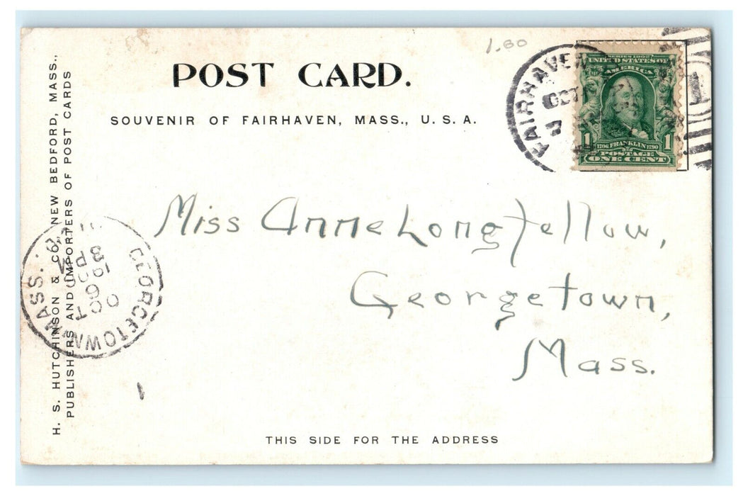 1906 Tabitha Inn, Fairhaven New Bedford Massachusetts MA Posted Postcard