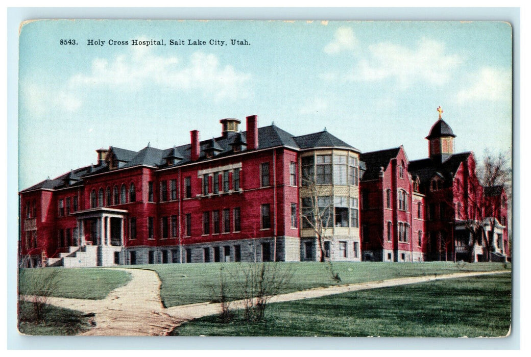 1907 Holy Cross Hospital, Salt Lake City Utah UH Unposted Antique Postcard