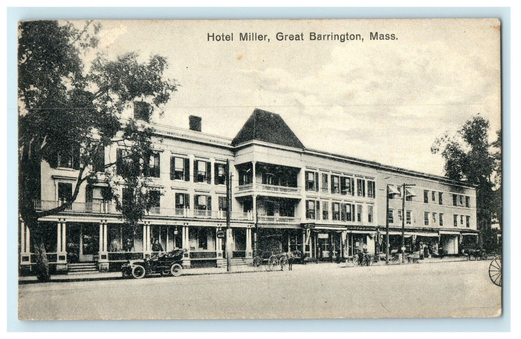 1920 Hotel Miller, Great Barrington Massachusetts MA Posted Postcard