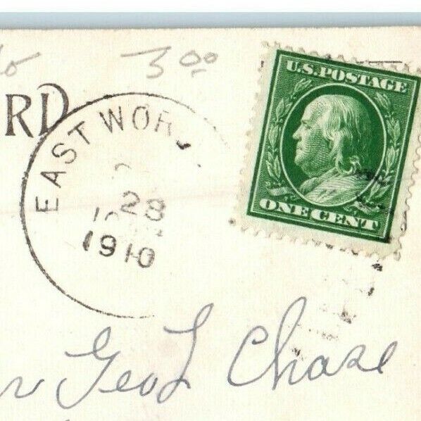 1910 Paper Mill Pond And Frayar's Hill Richmondville New York NY Postcard