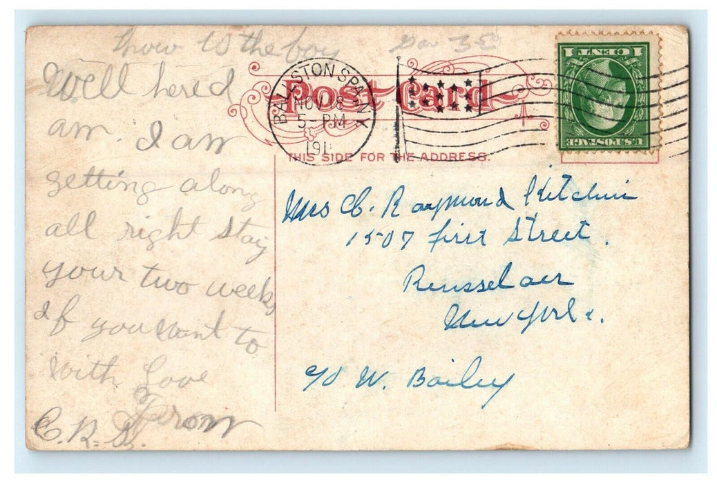1915 Knickerbocker Residence Ballston Spa New York NY Antique Postcard