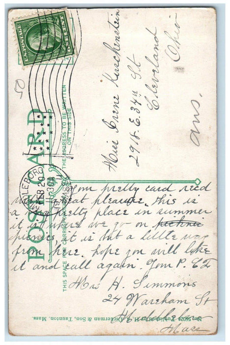 Nelson's Point Lake Assowompset Lakeville Massachusetts Middleboro MA Postcard