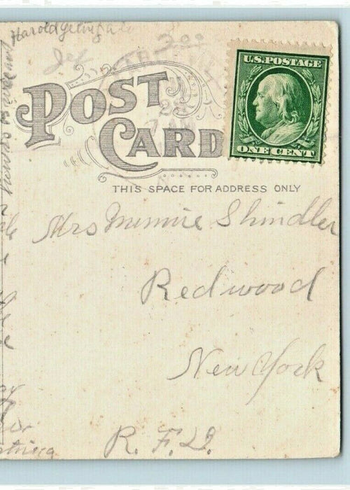 1910 Crescent Yacht Club Chaumont Bay Watertown New York NY Antique Postcard