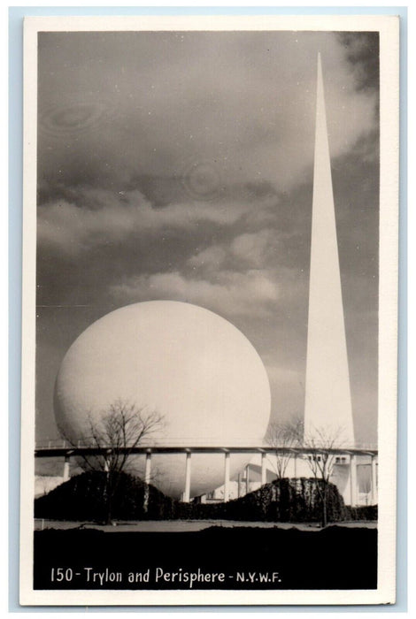 1940 Trylon And Perisphere New York World's Fair NYWF RPPC Photo Postcard