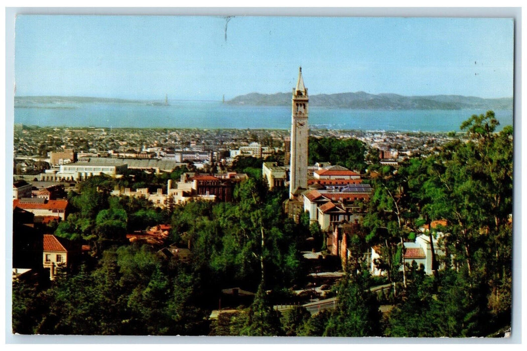 1965 Panorama University Berkeley Campus San Francisco Bay California Postcard