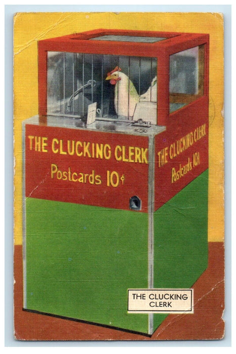 1959 Clucking Clerk Animal Chicken Price is Right Showcase Postcard