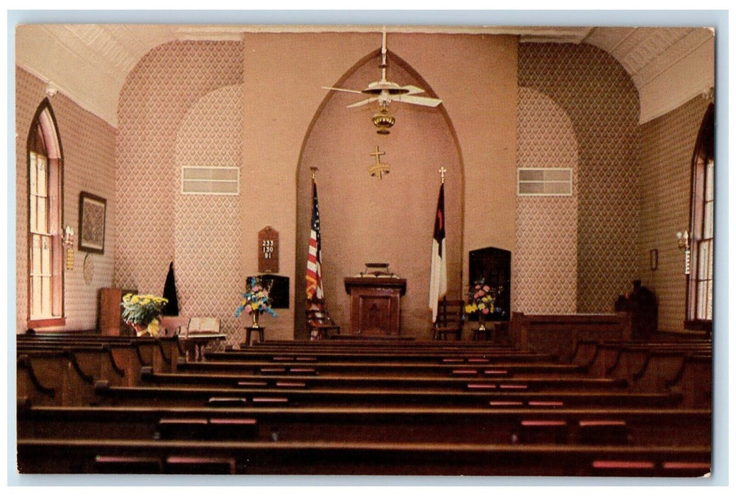 The Little Brown Church In The Vale Dirt Road Interior Nashua Iowa IA Postcard