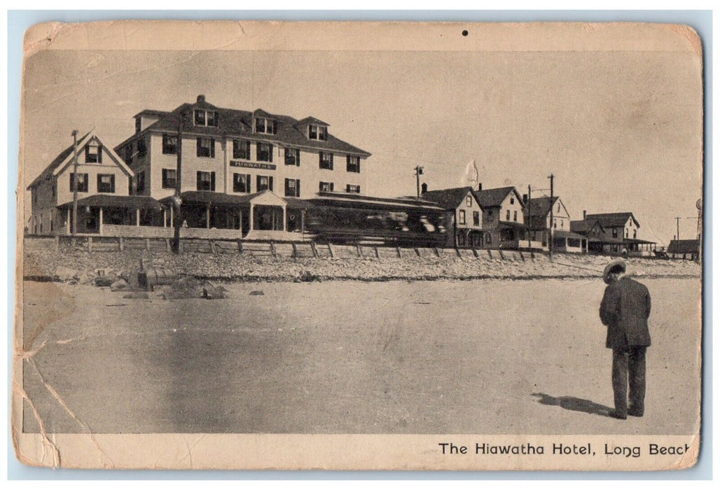 1907 The Hiawatha Hotel Long Beach Fitchburg Massachusetts MA Antique Postcard