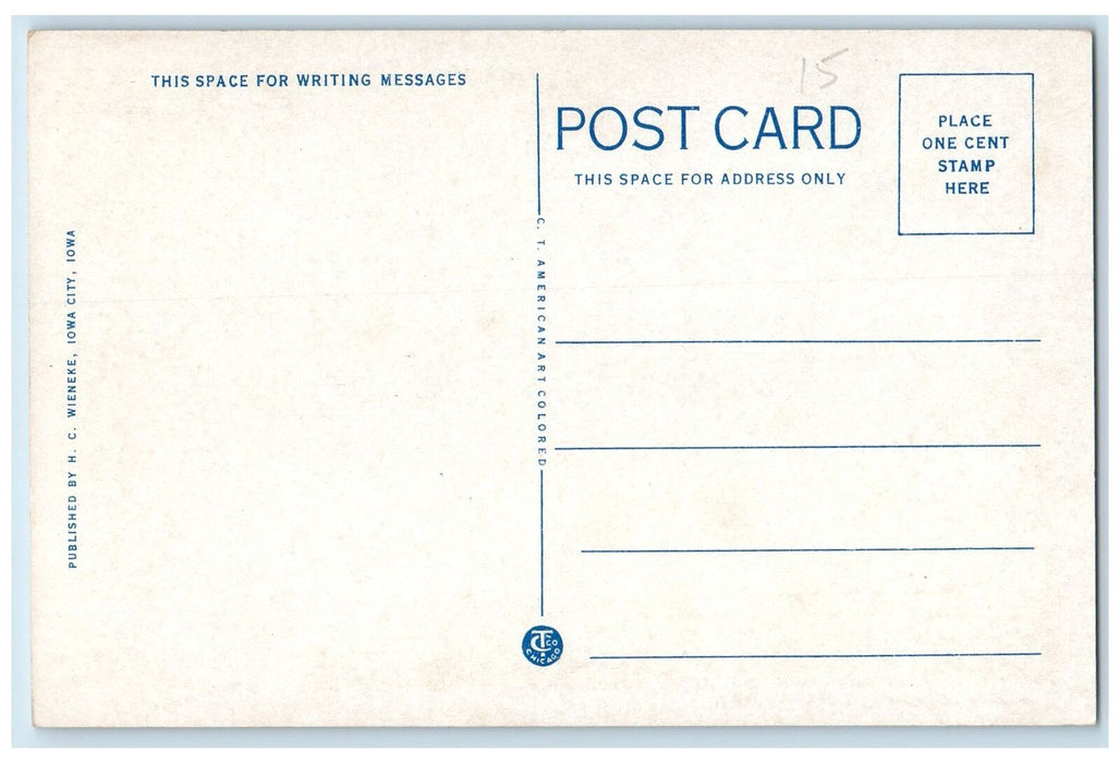 c1950 Mercy Hospital Building View Road To Entrance Iowa City Iowa IA Postcard