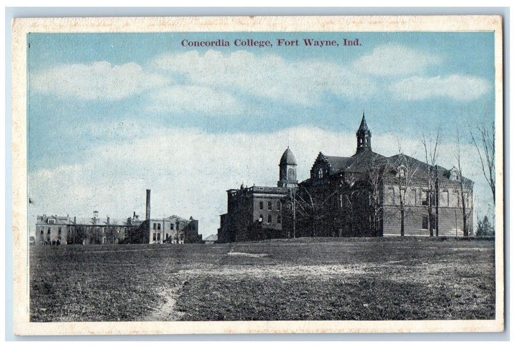 Concordia College Building Panoramic View Fort Wayne Indiana IN Vintage Postcard