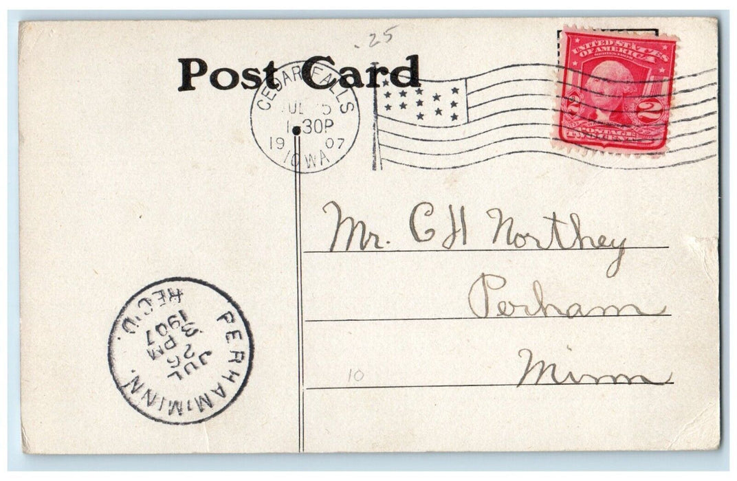 1907 Iowa State Normal Gymnasium Building Cedar Falls IA Posted Antique Postcard