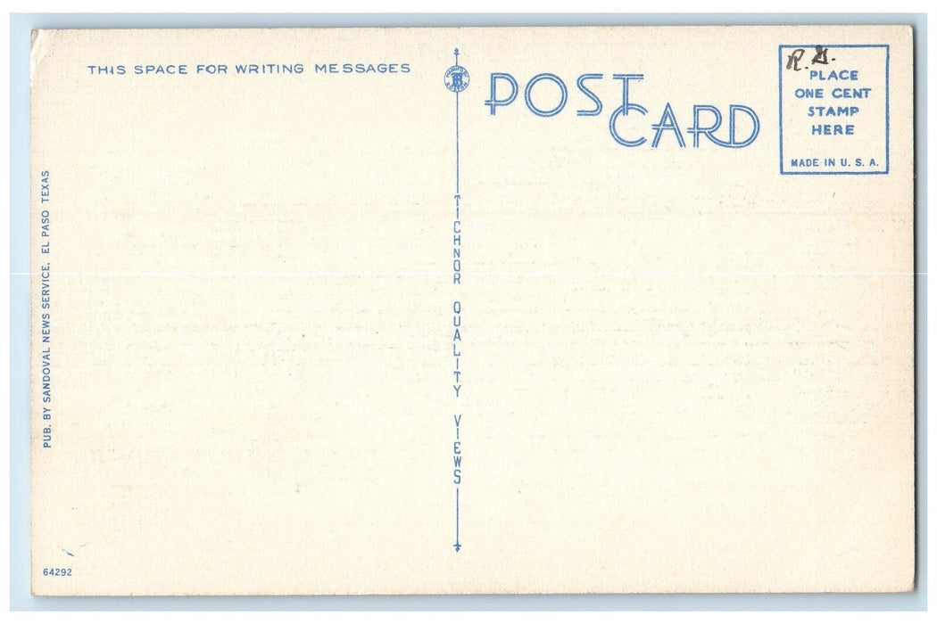 c1940's Judge Roy Bean And His Law West Of The Pecos Texas TX Unposted Postcard