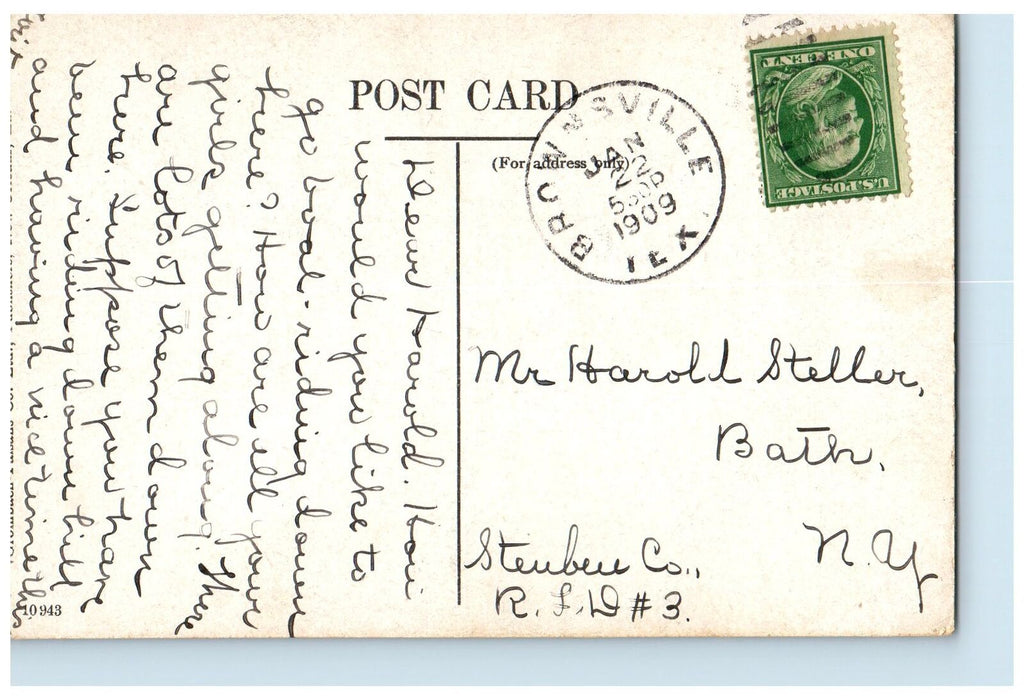 1909 Fort Brown As Seen From The Ferry Brownsville Texas TX Posted Boat Postcard