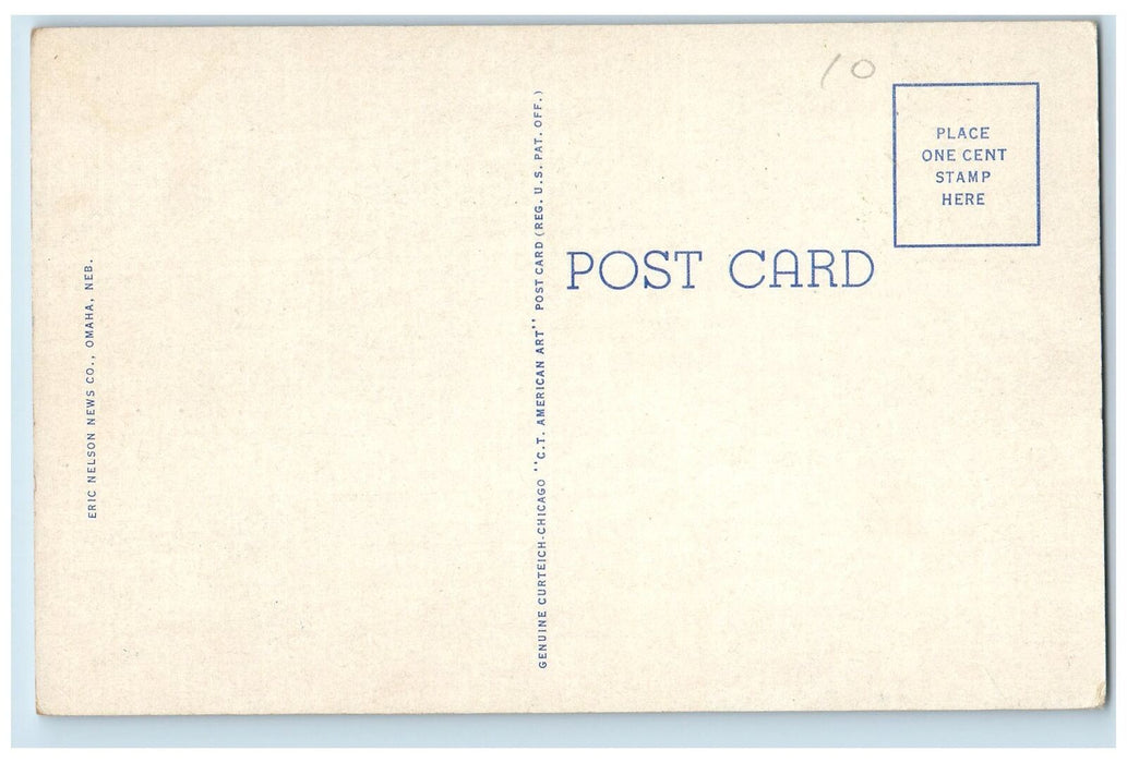 c1950's View From Rainbow Drive Mountains Hills Council Bluffs Iowa IA Postcard