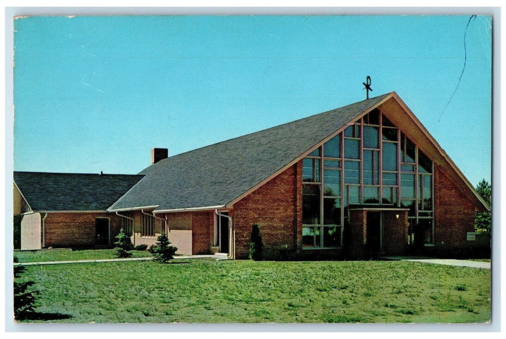 1962 Our Lady Queen Universe Catholic Church Woodruff Wisconsin Vintage Postcard