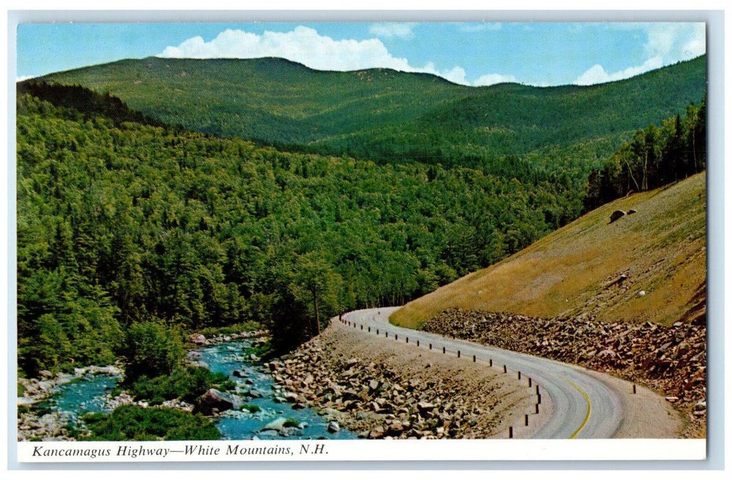 c1960's Kancamagus Highway White Mountains New Hampshire NH Postcard