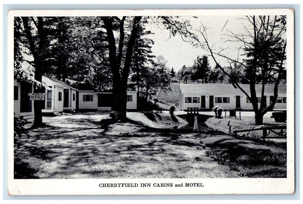 c1950's Cherryfield Inn Cabins and Motel Maine ME Vintage Unposted Postcard