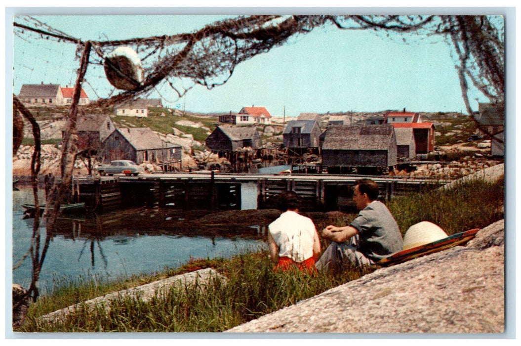 c1960's Piggy's Cove Beauty Spot on South Shore of Nova Scotia Canada Postcard