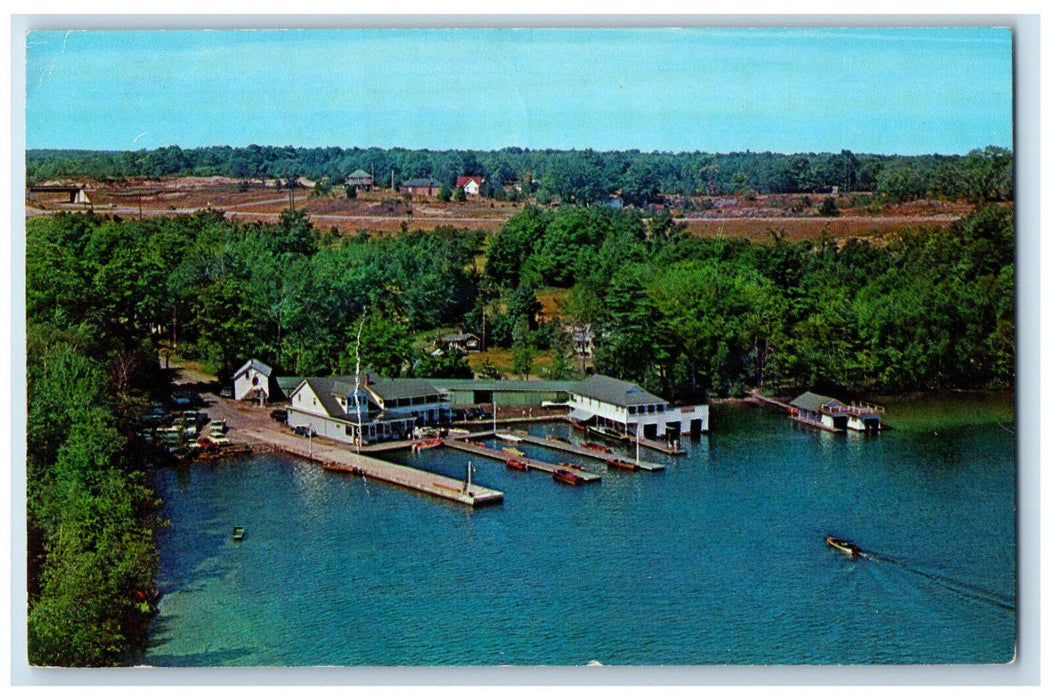 1965 McDonald's Store and Marina Foote's Bay Post Office Canada Postcard