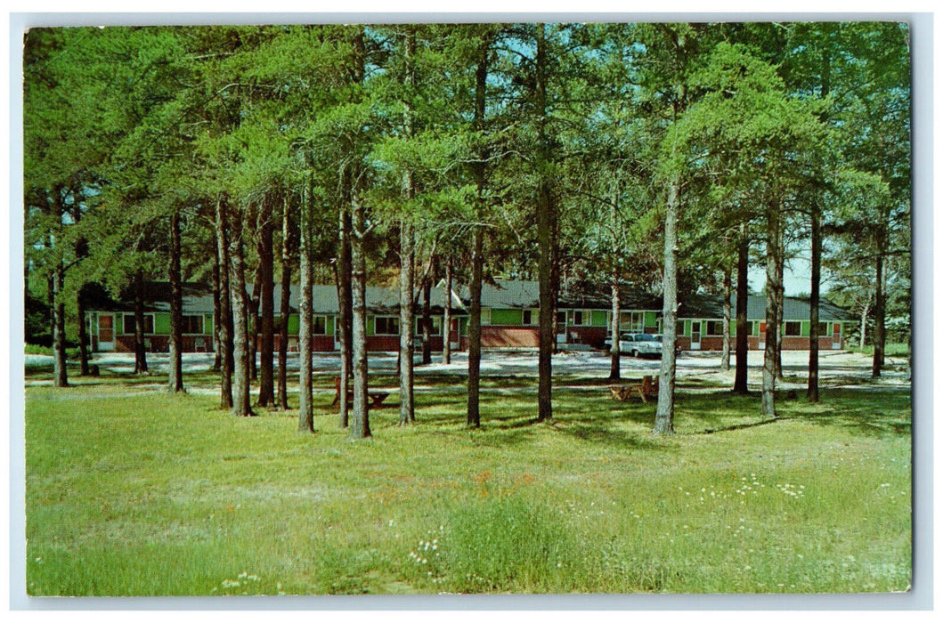 c1960's Gateway to Manitoulin Island Queensway Motel Espanola Canada Postcard