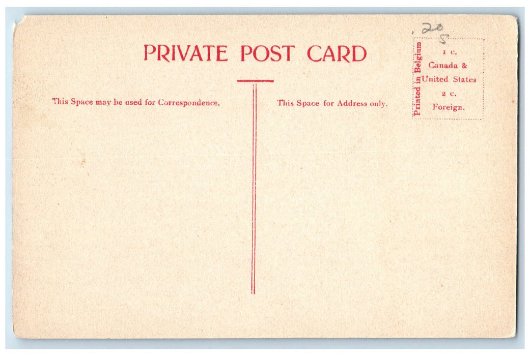 c1910 St. John Falls High Water Running Up New Brunswick Canada Postcard