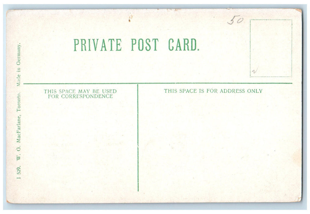 c1910 Cascade Mountains Banff Alberta Canada Unposted Antique Postcard