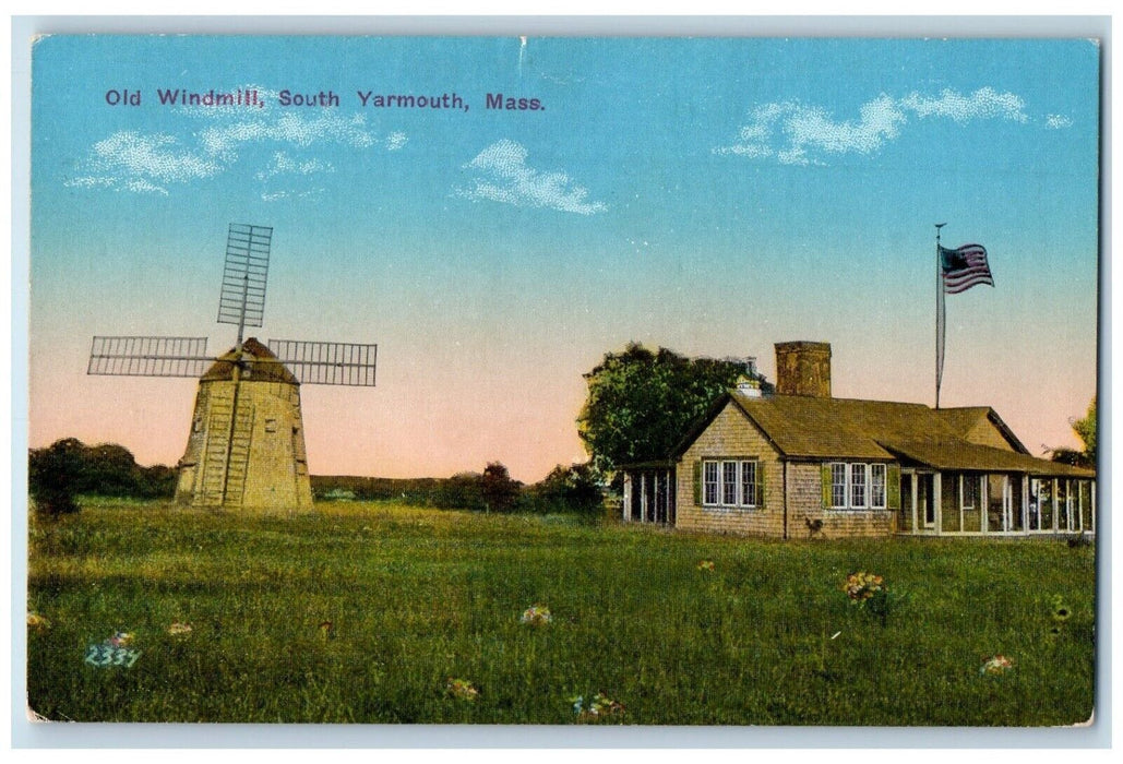 View Of Old Windmill House South Yarmouth Massachusetts MA Unposted Postcard