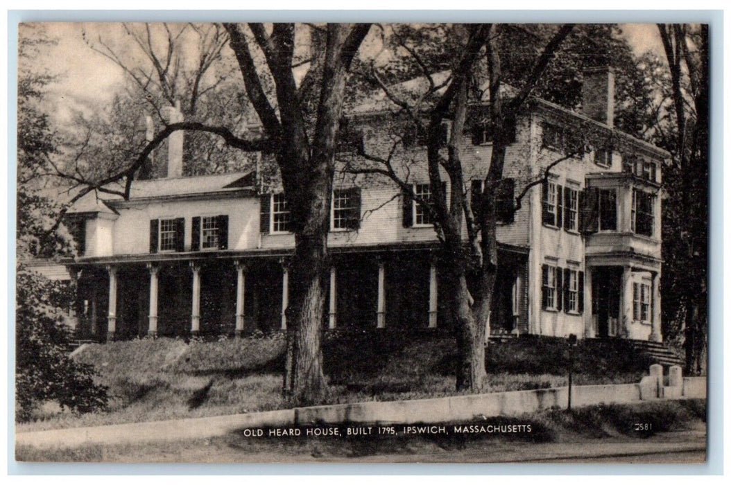 Old Heard House Built 1795 Ipswich Massachusetts MA Unposted Antique Postcard