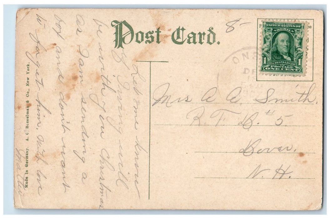 1907 Crowd Scene Union Villa Onset Massachusetts MA Antique Postcard