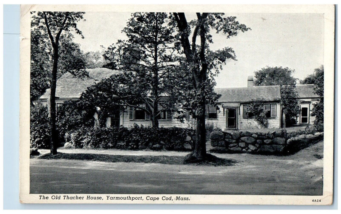 1940 The Old Thacker House Yarmouthport Cape Cod Massachusetts MA Postcard