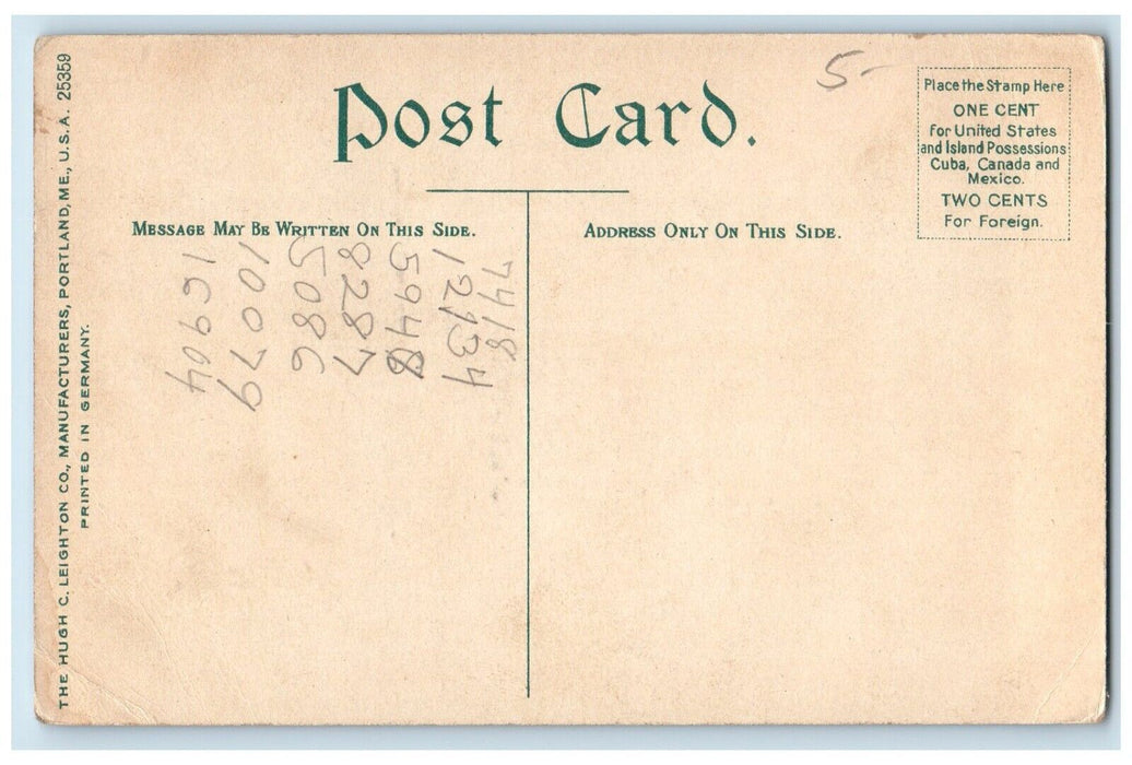 c1910's Manning High School Building Ipswich Massachusetts MA Antique Postcard