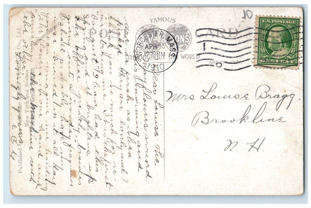1910 State Manual Building Worcester Massachusetts MA Posted Antique Postcard