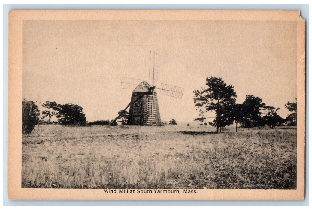 c1910's View Of Windmill At South Yarmouth Massachusetts MA Antique Postcard