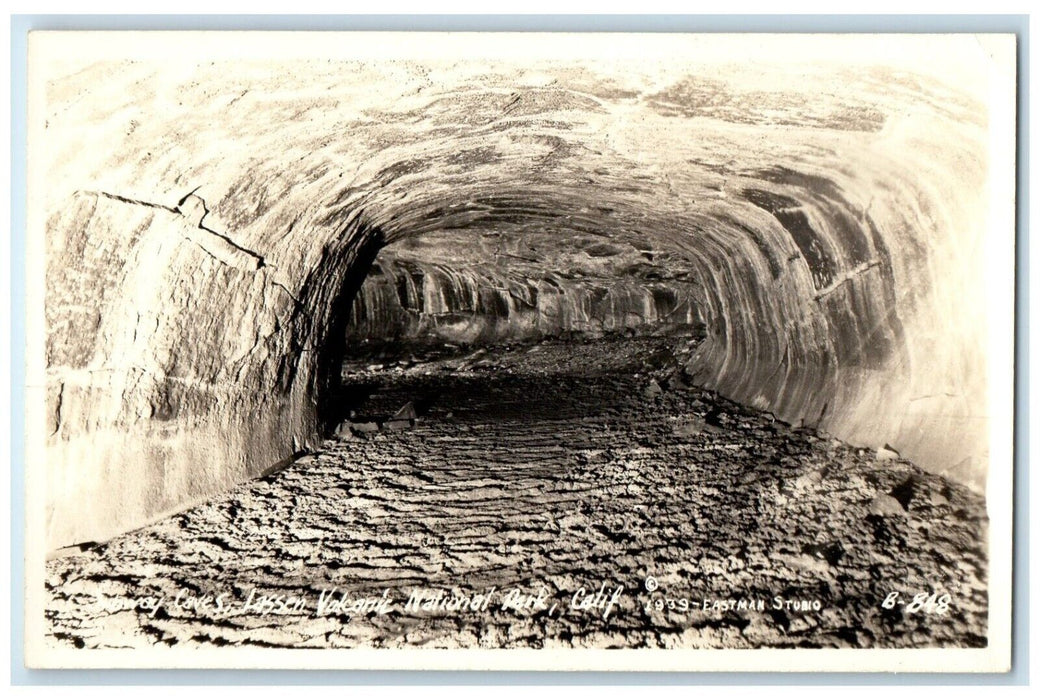 Subway Caves Lassen Volcanic National Park California CA RPPC Photo Postcard