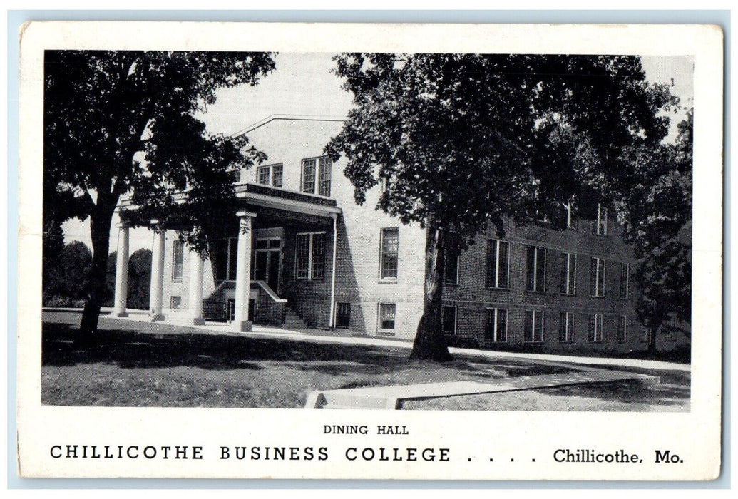 c1940 Dining Hal Chillicothe Business College Chillicothe Missouri MO Postcard