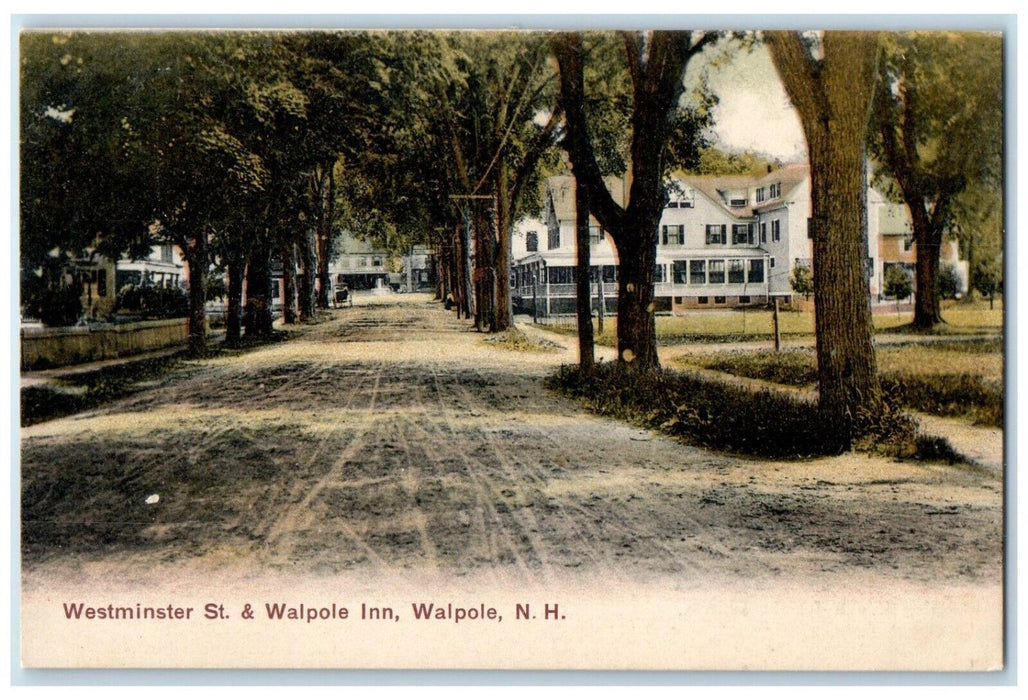 c1905 Westminster St. Walpole Inn Road Walpole New Hampshire NH Vintage Postcard