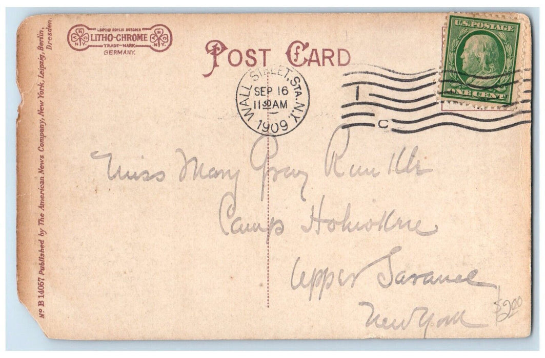 1909 Exterior View Plainfield Theatre Plainfield New Jersey NJ Antique Postcard