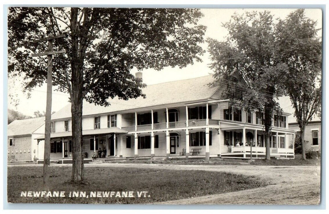 c1910's Newfane Inn Building View Newfane Vermont VT RPPC Photo Postcard